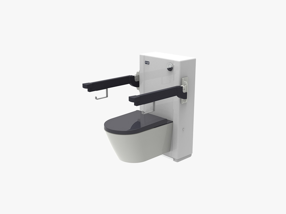 Bano –WC-tukikaide, kiinnitys säiliöön